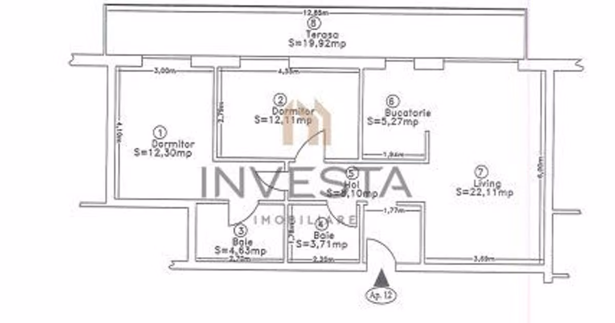 Apartament de vânzare cu 3 camere, mobilat în zona Borhanci, Cluj-Napoca