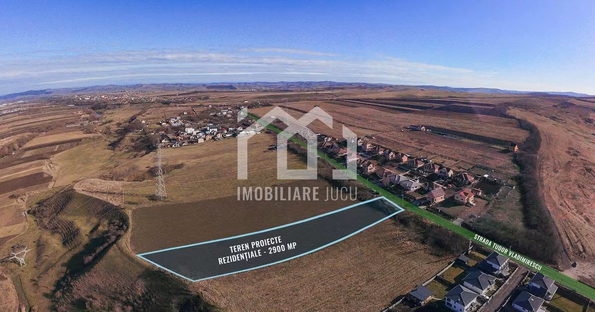 Teren Construcții intravilan de vânzare de 2900 mp, în Jucu de Sus