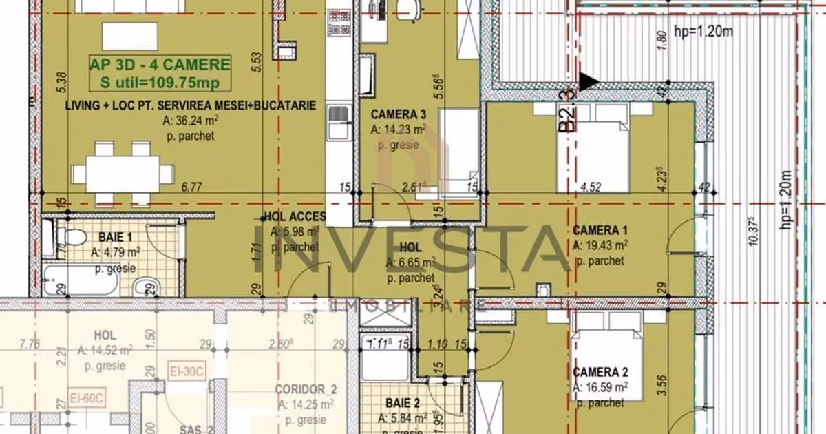 Apartament de vânzare cu 4 camere în zona Zorilor, Cluj-Napoca