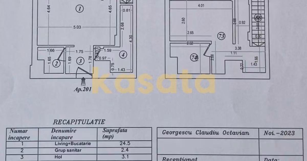 Apartament de vânzare cu 2 camere, mobilat în zona Bucureștii Noi, Sector 1