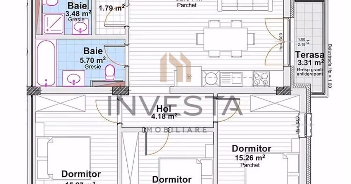 Apartament de vânzare cu 4 camere în zona Mărăști, Cluj-Napoca