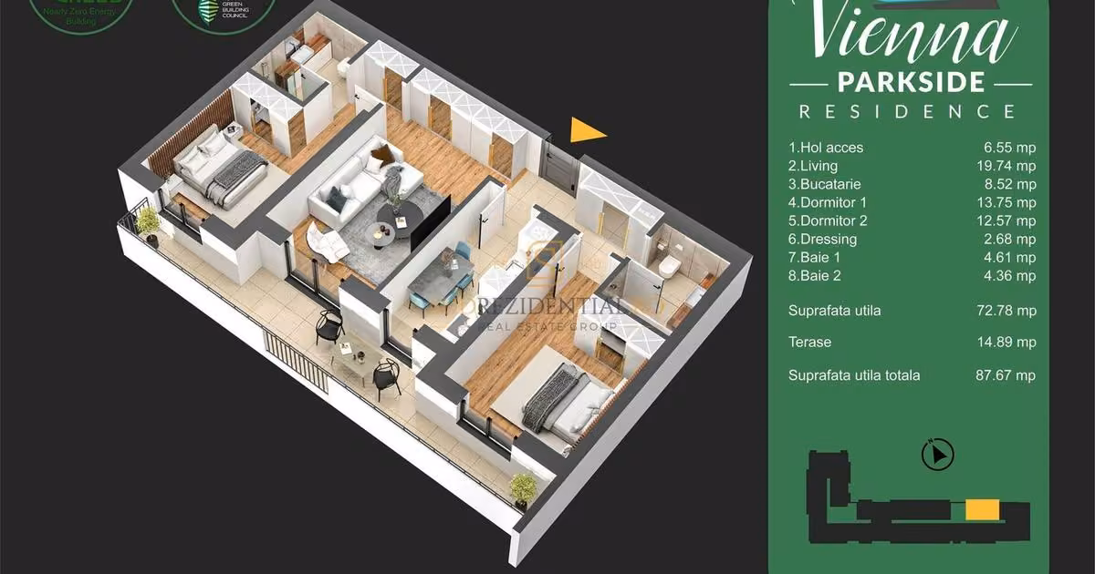 Apartament de vânzare cu 3 camere în zona Berceni, Sector 4