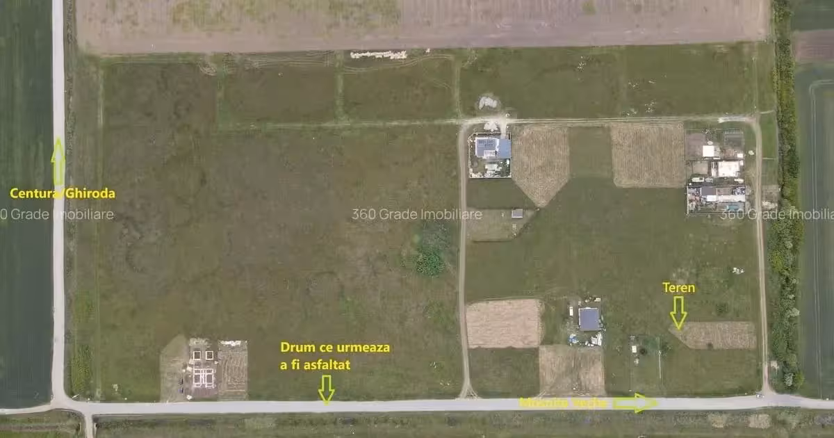 Teren Construcții intravilan de vânzare de 978 mp, în Moșnița Nouă