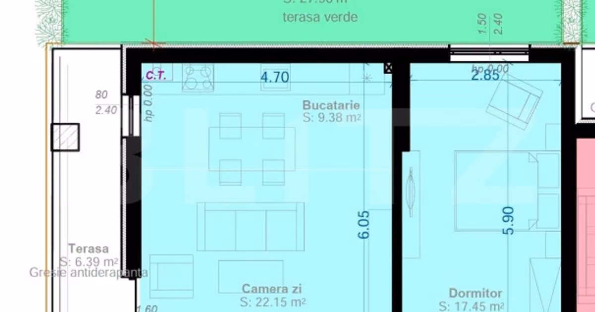 Apartament de vânzare cu 2 camere în zona Aradului, Timișoara