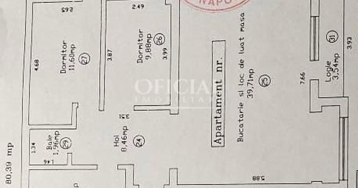 Apartament de vânzare cu 3 camere, mobilat în Florești