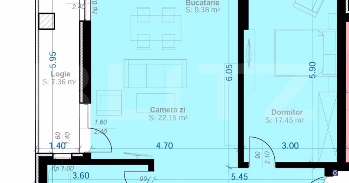 Apartament de vânzare cu 2 camere în zona Aradului, Timișoara