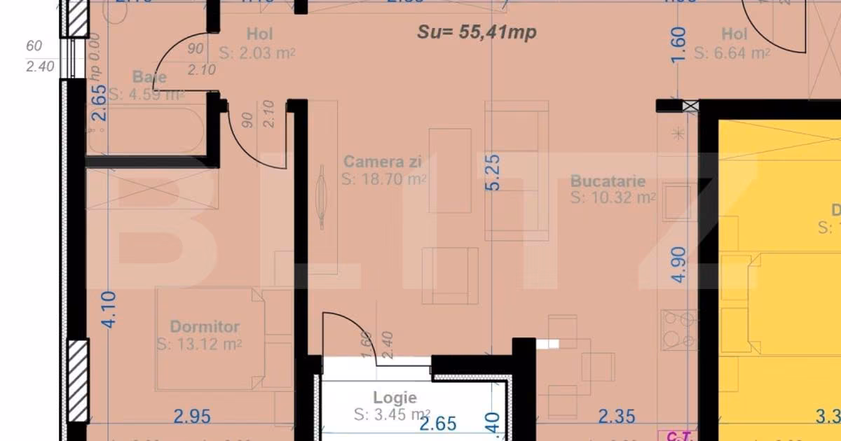 Apartament de vânzare cu 2 camere în zona Aradului, Timișoara