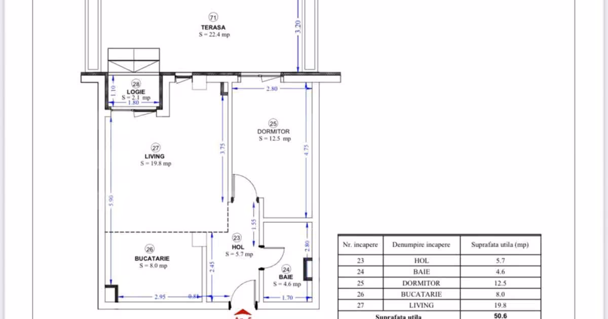 Apartament de vânzare cu 2 camere în zona Torontalului, Timișoara