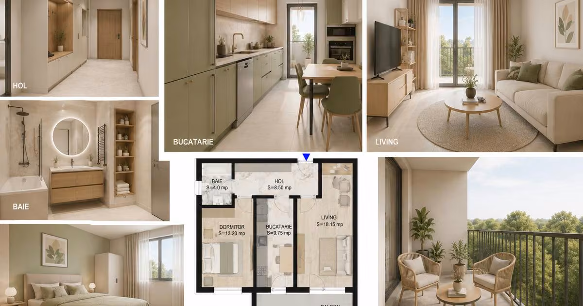 Apartament de vânzare cu 2 camere în zona Titan, Sector 3