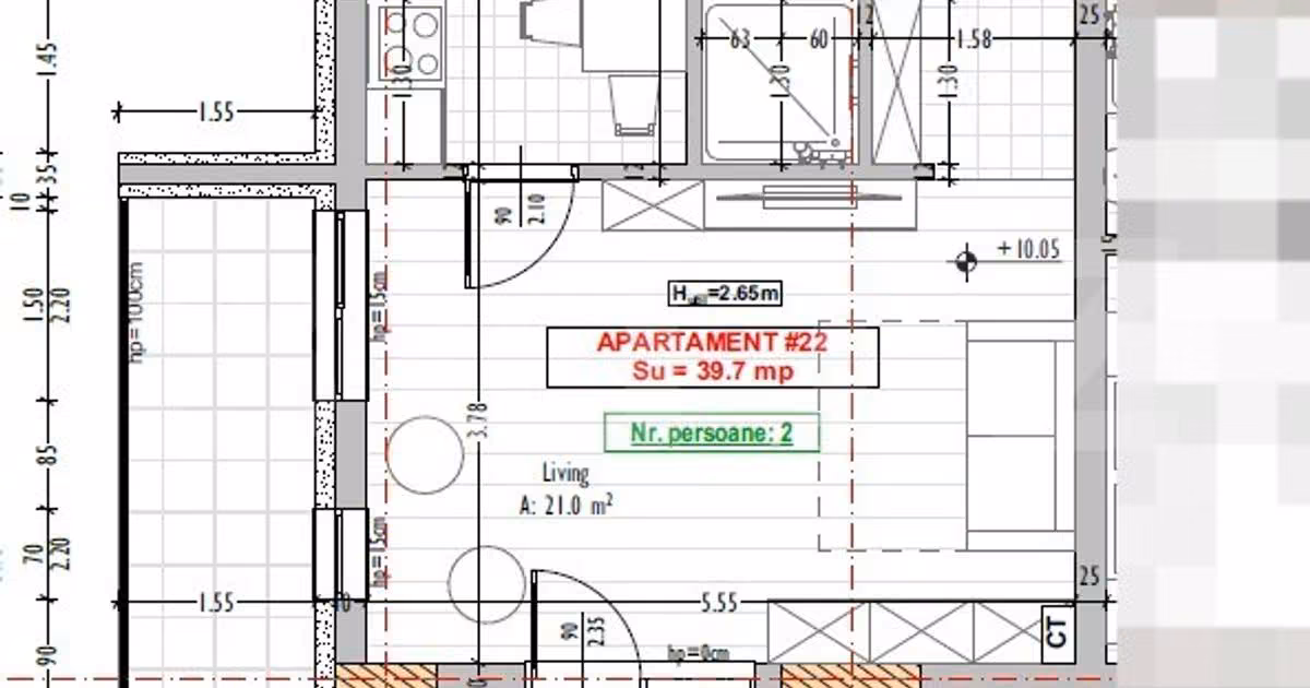 Apartament de vânzare cu 2 camere în Florești