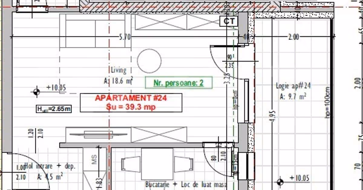 Apartament de vânzare cu 2 camere în Florești