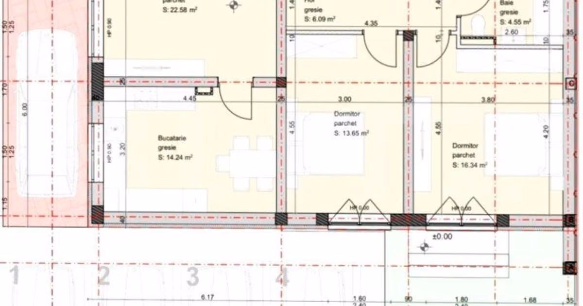 Apartament de vânzare cu 3 camere în Giroc