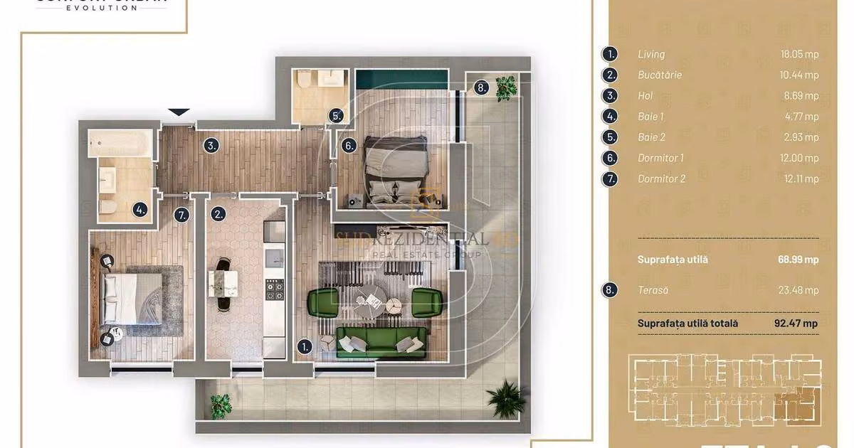Apartament de vânzare cu 3 camere în zona Rahova, Sector 5