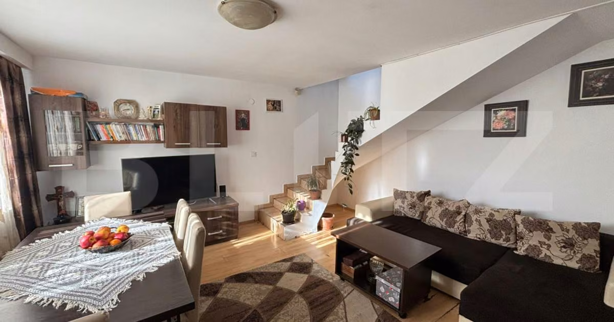Duplex de vânzare cu 4 camere, mobilat în Florești