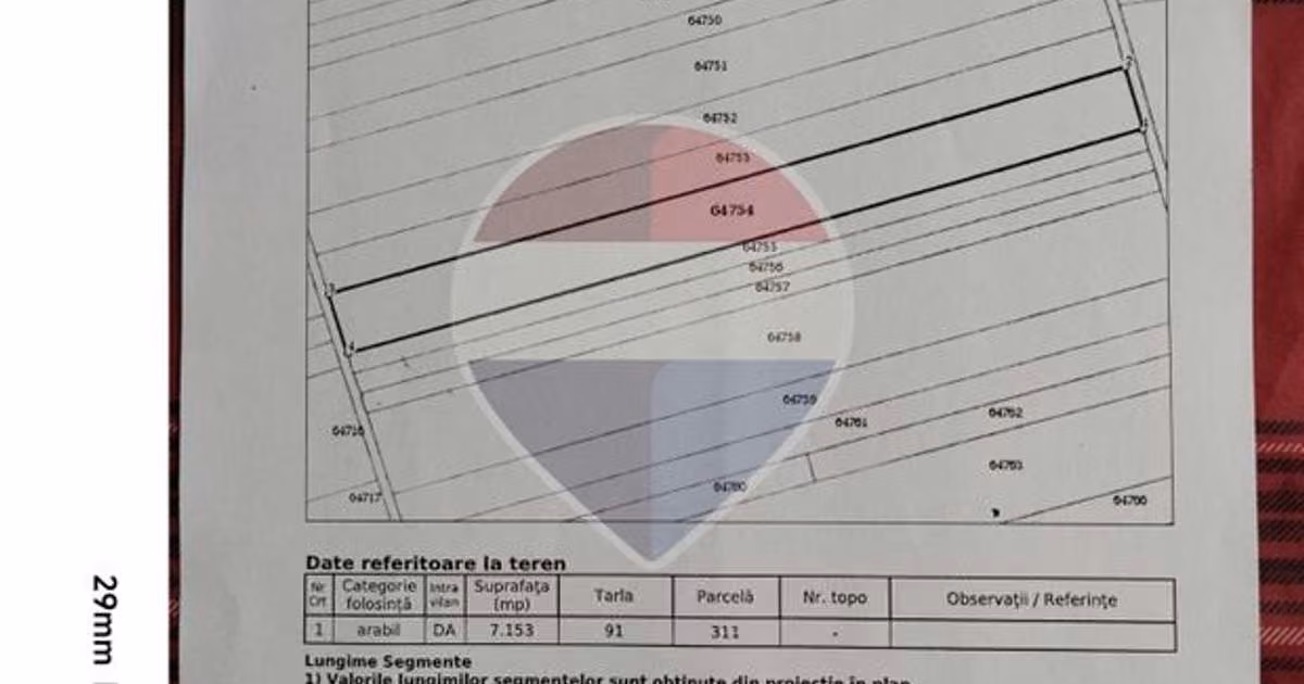 Teren agricol intravilan de vânzare de 7153 mp, în Balotești