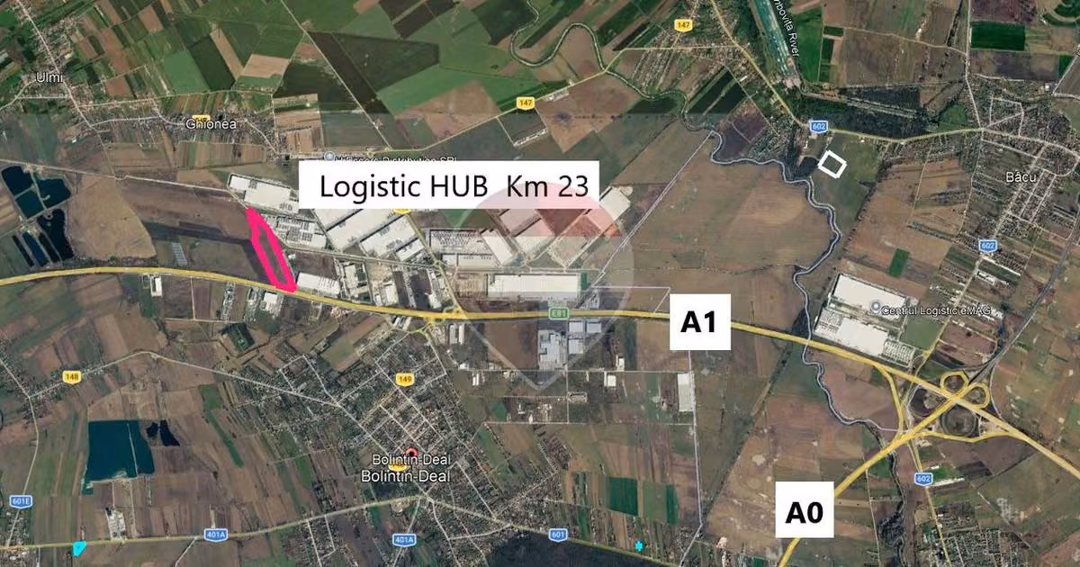 Teren Construcții intravilan de vânzare de 93000 mp, în Bolintin-Deal