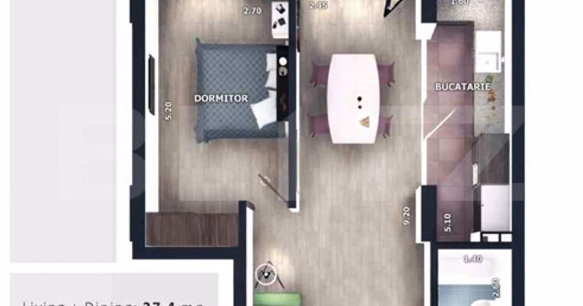 Apartament de vânzare cu 2 camere în Florești
