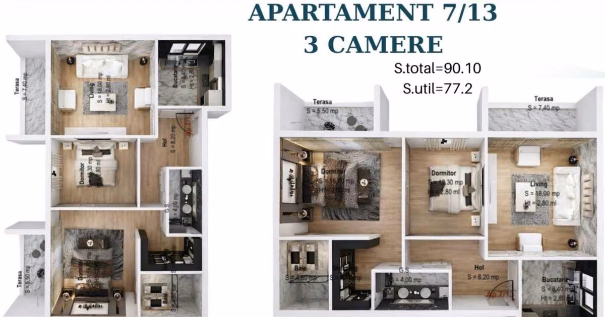 Apartament de vânzare cu 3 camere în zona Theodor Pallady, Sector 3