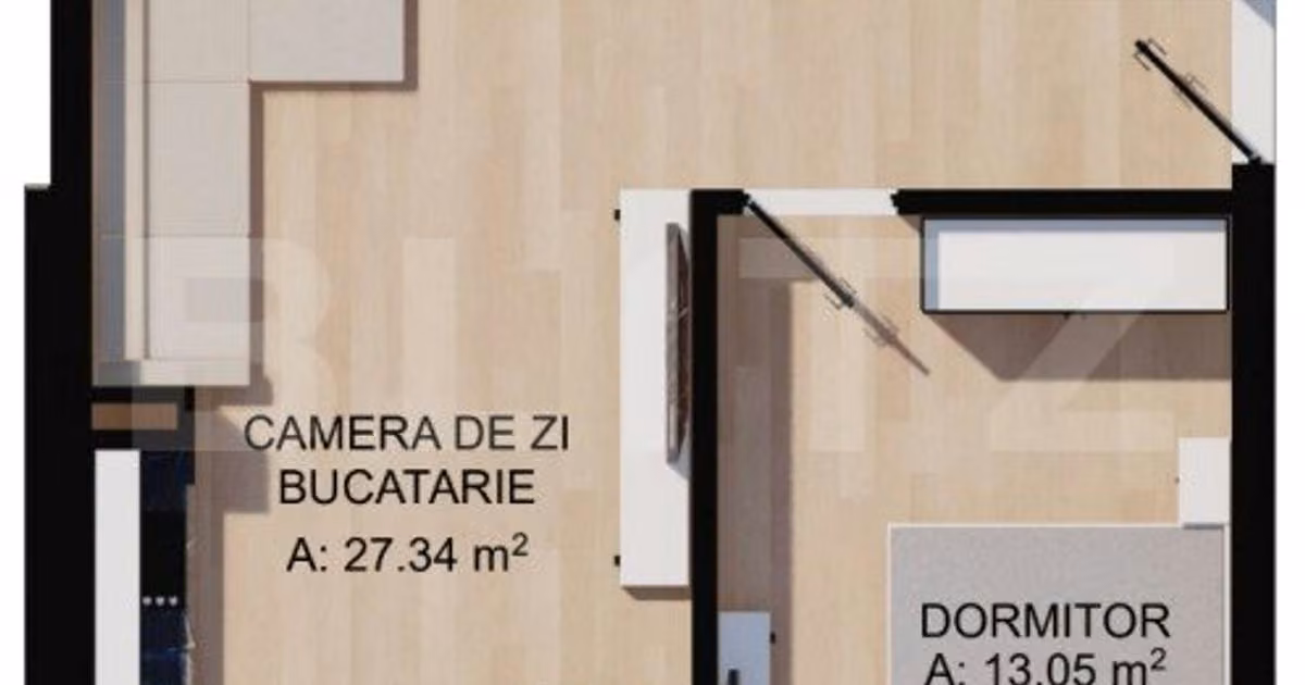 Apartament de vânzare cu 2 camere în Florești