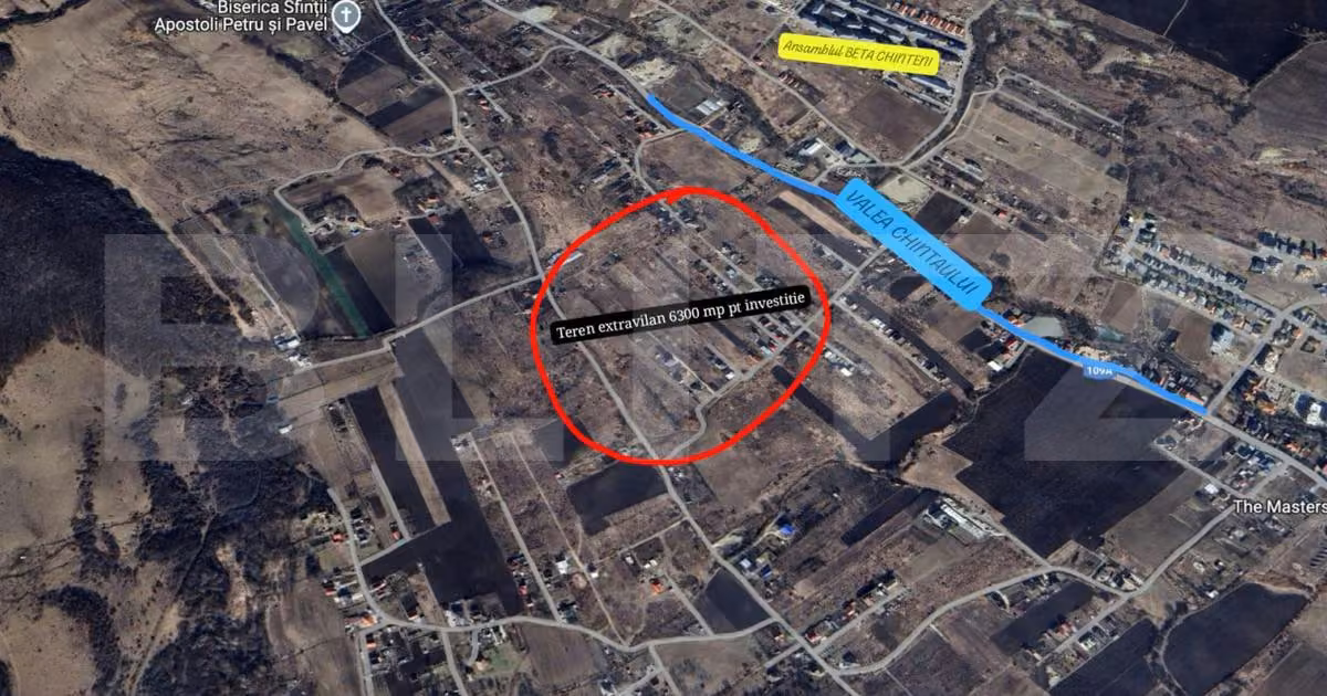 Teren agricol extravilan de vânzare de 6300 mp, în zona Exterior Nord, Cluj-Napoca