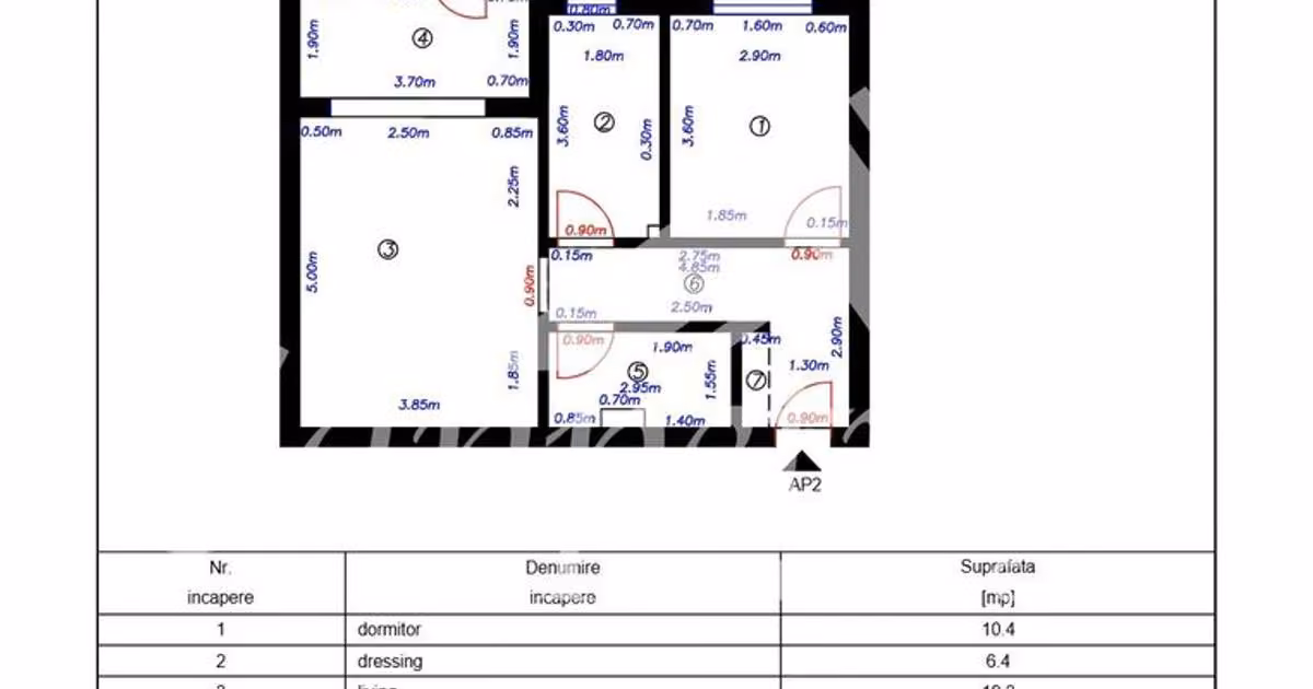 Apartament de vânzare cu 2 camere, mobilat în Sânpetru