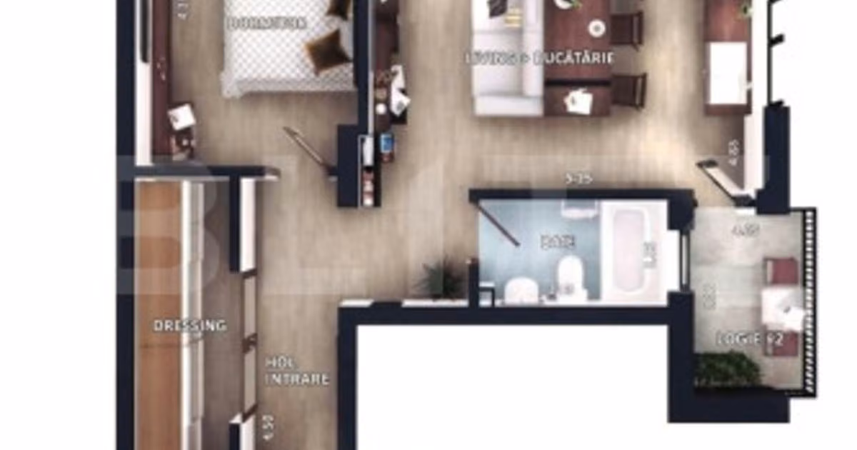 Apartament de vânzare cu 2 camere în Florești