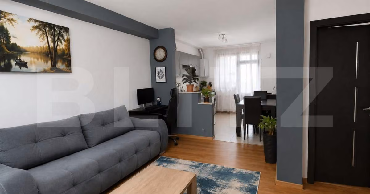 Apartament de vânzare cu 2 camere, mobilat în Florești