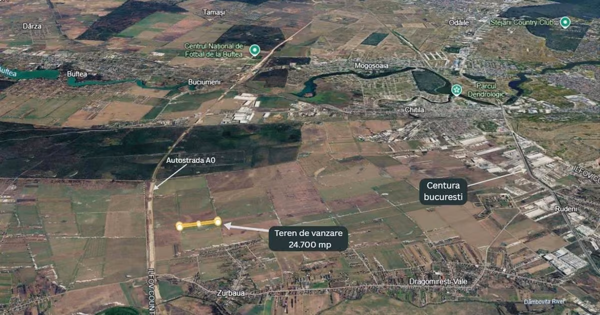 Teren Construcții extravilan de vânzare de 24700 mp, în Zurbaua