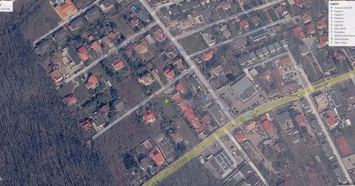 Teren Construcții intravilan de vânzare de 1000 mp, în Corbeanca