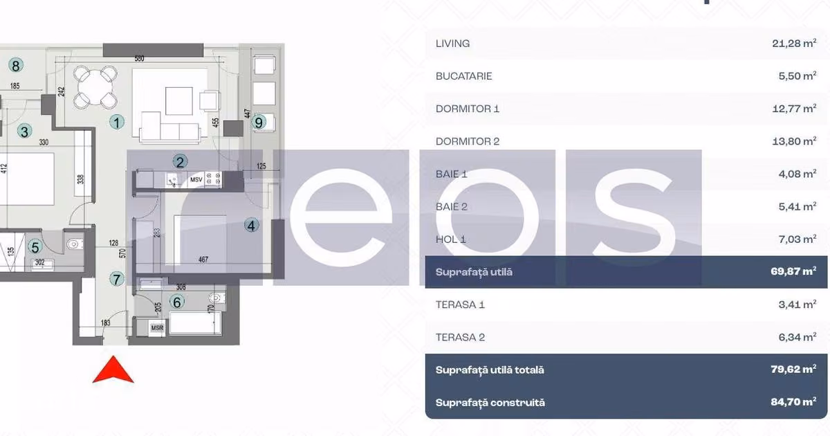 Apartament de vânzare cu 3 camere în zona Străulești, Sector 1