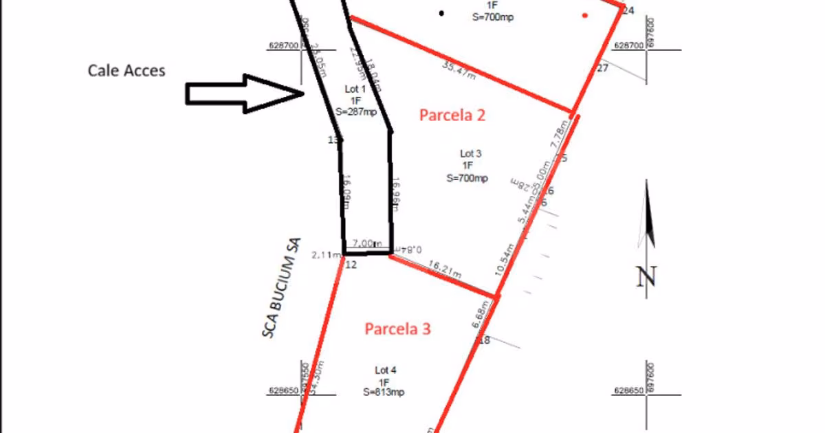 Teren Construcții intravilan de vânzare de 790 mp, în zona Bucium, Iași