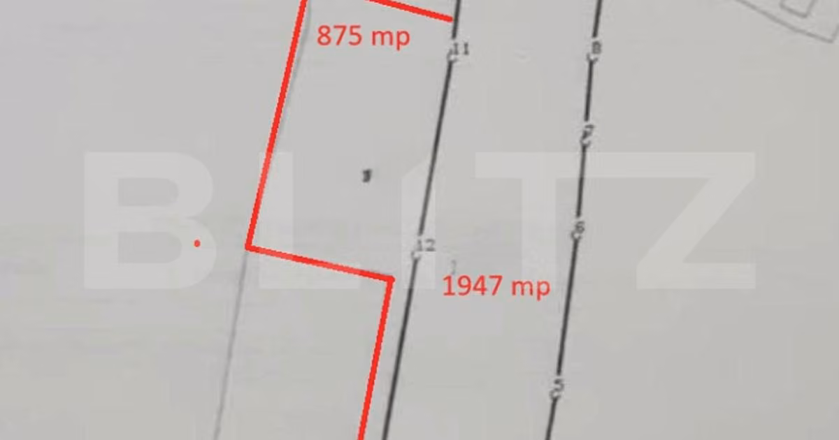 Teren Construcții intravilan de vânzare de 875 mp, în zona Copou, Iași