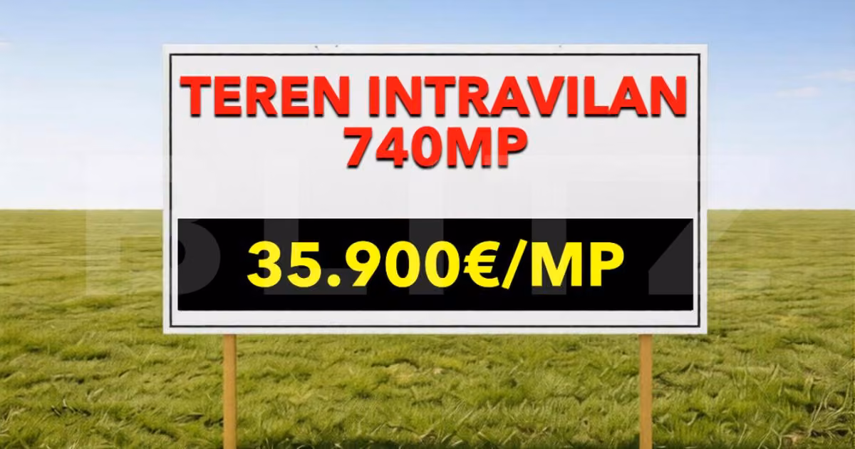 Teren Construcții intravilan de vânzare de 740 mp, în Moșnița Nouă