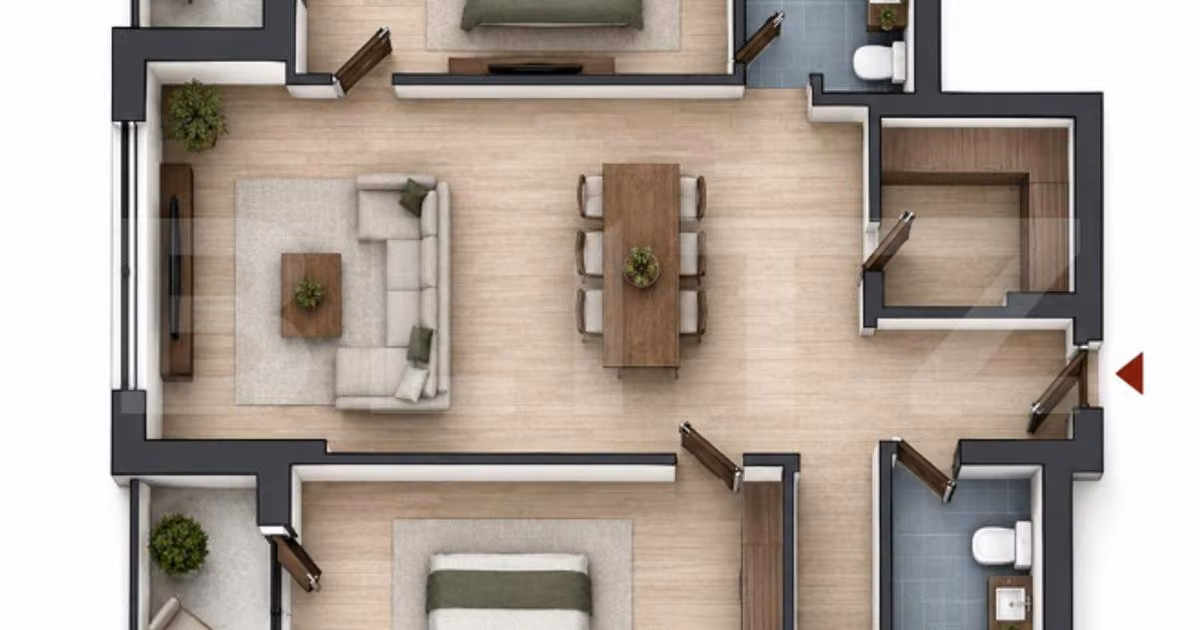 Apartament de vânzare cu 3 camere în Florești