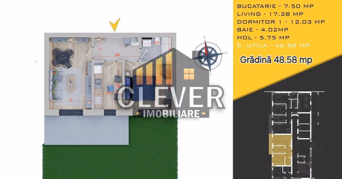 Apartament de vânzare cu 2 camere în zona Theodor Pallady, Sector 3