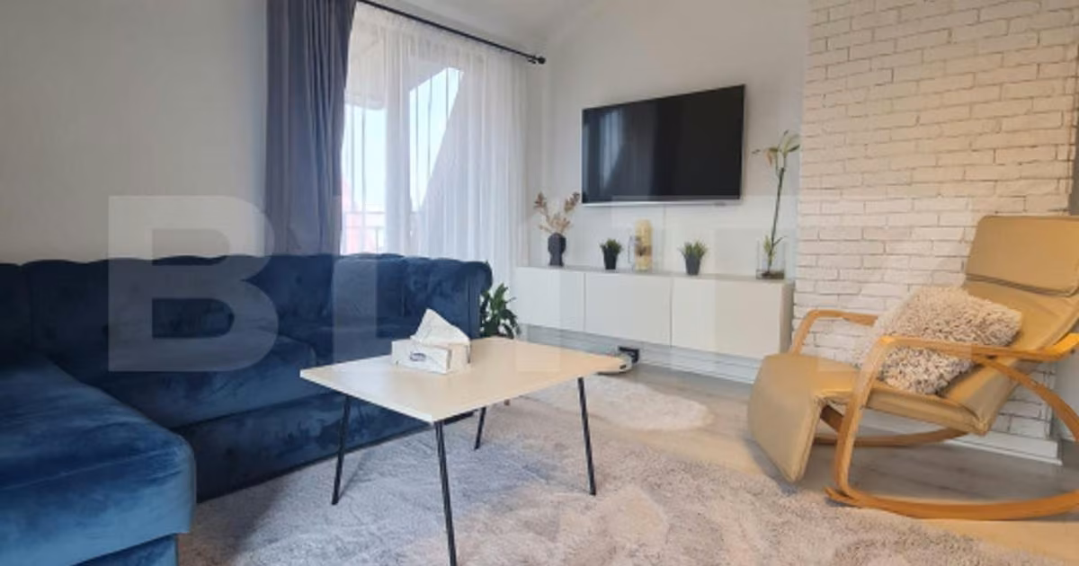 Apartament de vânzare cu 2 camere, mobilat în Florești