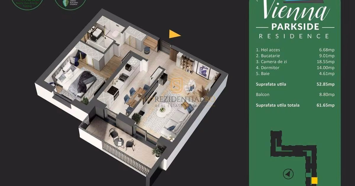 Apartament de vânzare cu 2 camere în zona Berceni, Sector 4