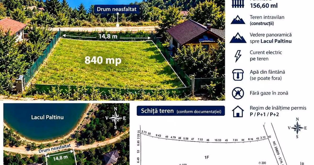 Teren Construcții de vânzare de 840 mp, în Valea Doftanei