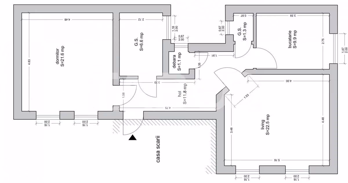 Apartament de vânzare cu 2 camere, mobilat în zona Central, Sibiu