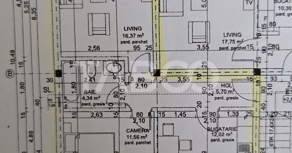 Apartament de vânzare cu 2 camere, mobilat în zona Arhitecților - Calea Cisnădiei, Sibiu