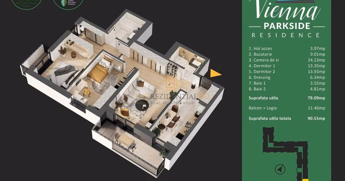 Apartament de vânzare cu 3 camere în zona Berceni, Sector 4