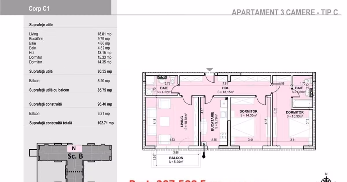 Apartament de vânzare cu 3 camere în zona Militari, Sector 6