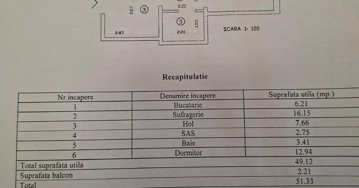 Apartament de vânzare cu 2 camere în zona Podu Roș, Iași