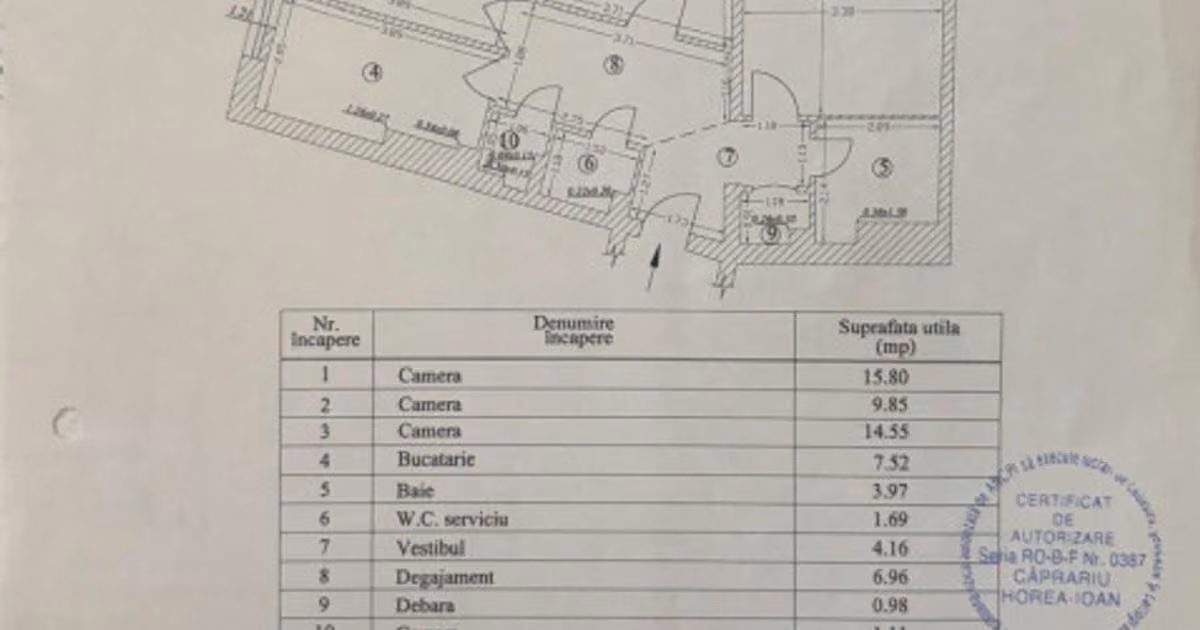 Apartament de vânzare cu 3 camere, mobilat în zona Dristor, Sector 3