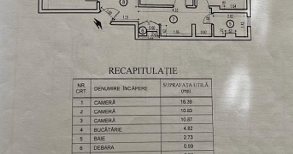 Apartament de vânzare cu 3 camere, mobilat în zona Chișinau, Sector 2