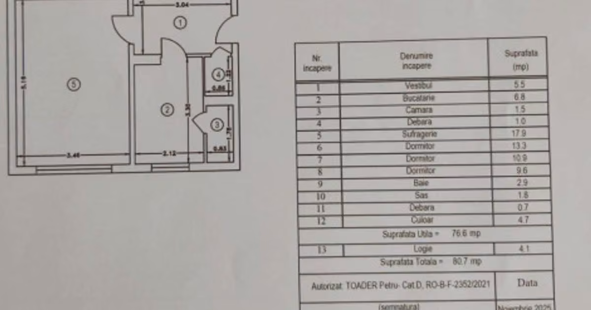 Apartament de vânzare cu 4 camere în zona Drumul Găzarului, Sector 4