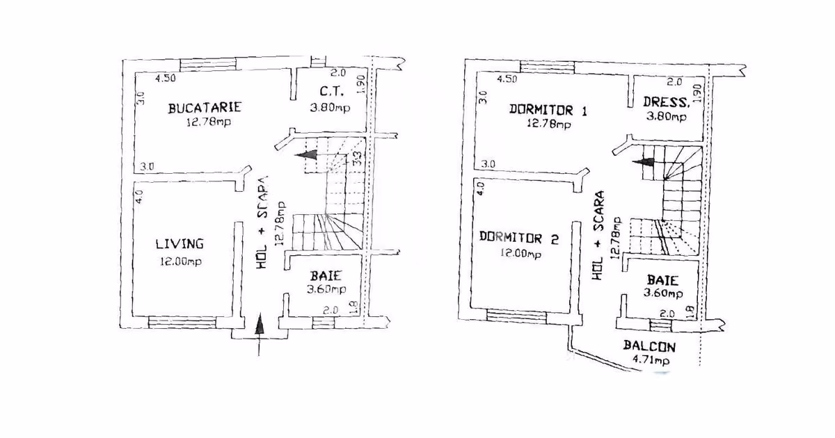 Duplex de vânzare cu 3 camere, mobilat în Șura Mare