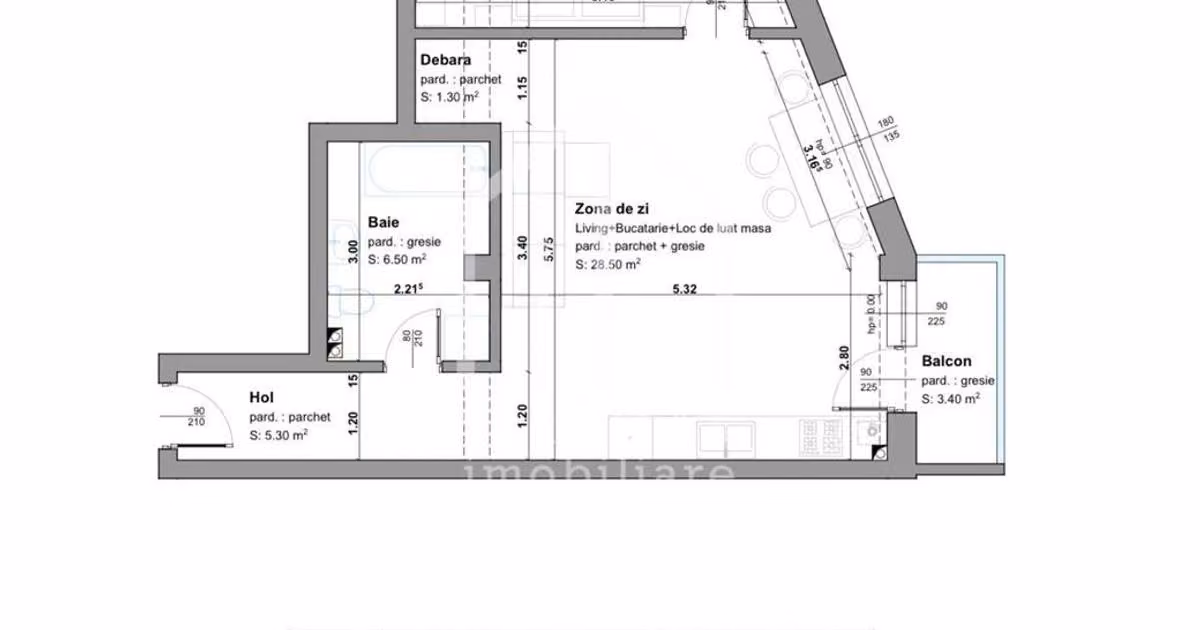 Apartament de vânzare cu 2 camere în Șelimbăr