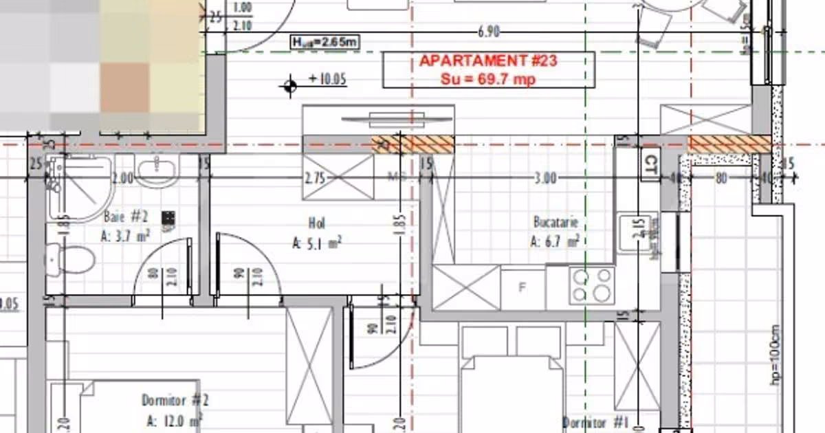 Apartament de vânzare cu 3 camere în Florești