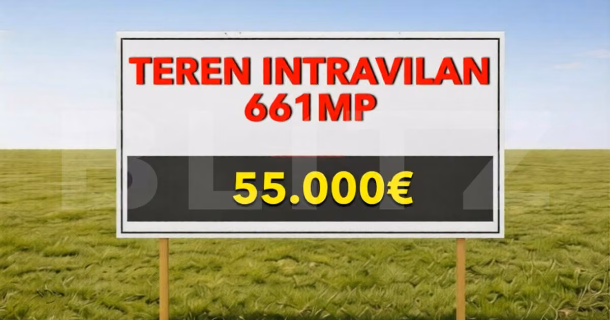 Teren Construcții intravilan de vânzare de 661 mp, în Giroc
